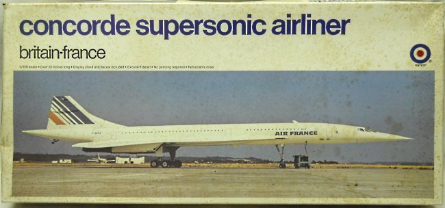 Entex 1/100 Concorde Supersonic Airliner - Air France, 8454 plastic model kit